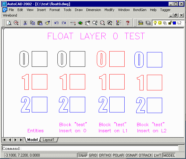 AutoCAD Float0.dwg example