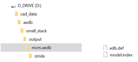 Output of 3Di2AEDB is a directory structure containing an .aedb file and a model.index file.