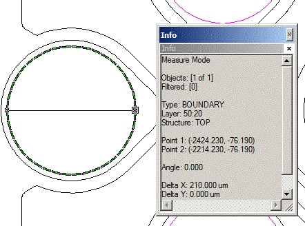 measuring the pad diamter