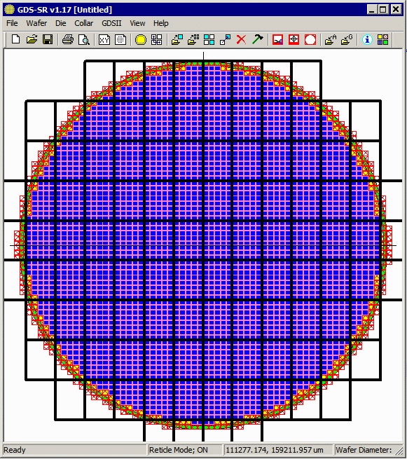 stepped die using reticle input.