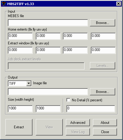 mbs2tiff main dialog