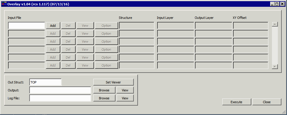 Overlay main dialog (before any entries)