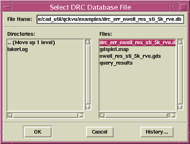 Selecting the Calibre RVE DB file