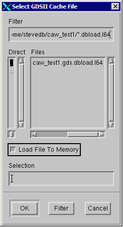 open GDSII cache dialog