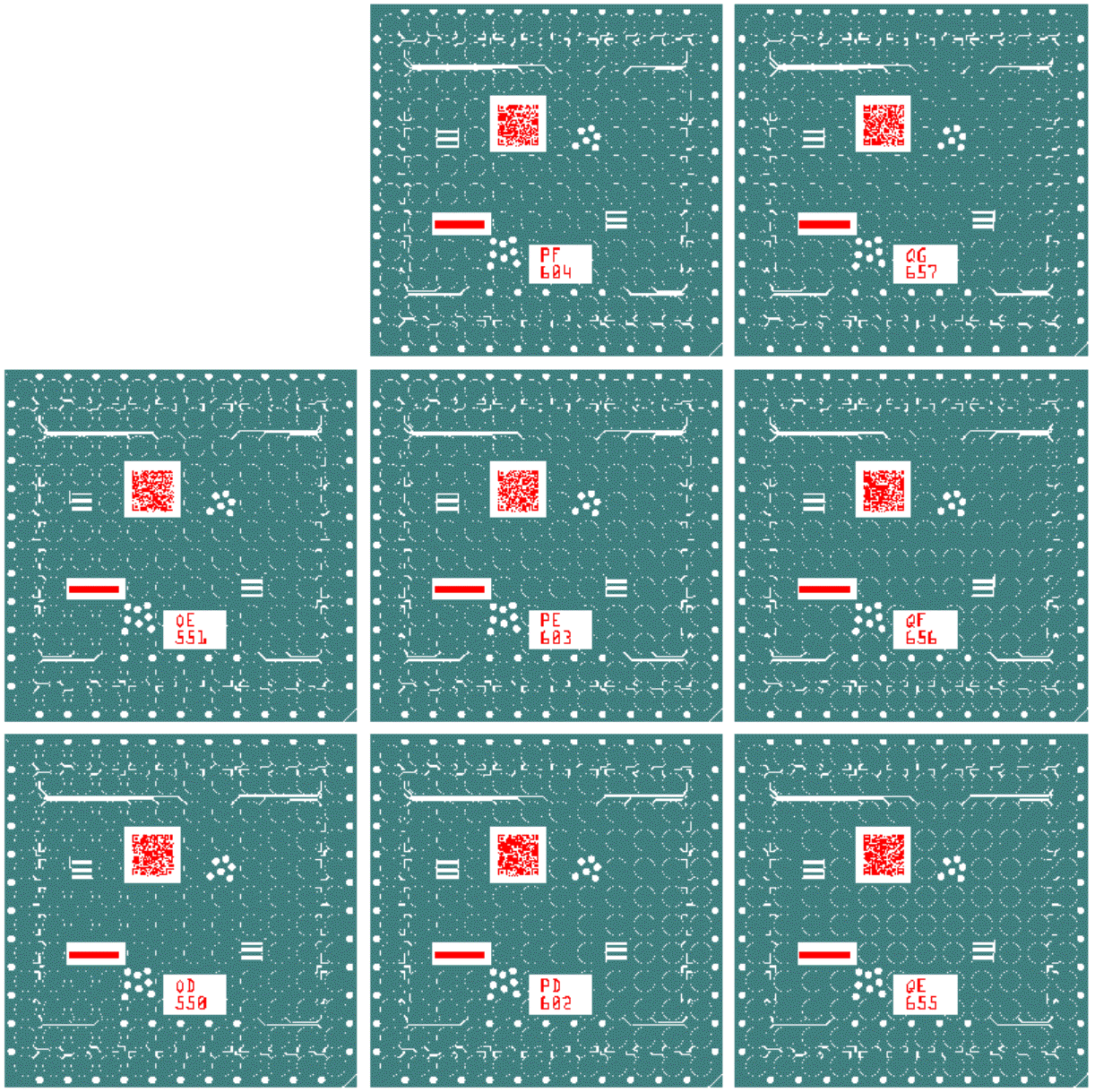 wafer with each device annotated