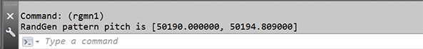 step and repeat pitch is reported in the AutoCAD command window.