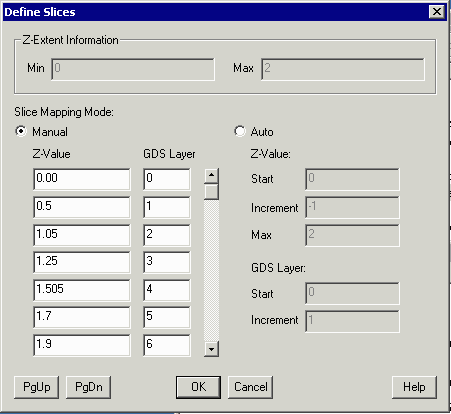 stl2gds define slices window