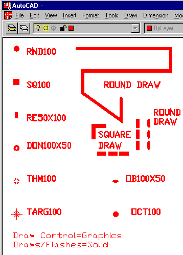 AutoCAD snapshot of Draw=Graphics AND Draw/Flash = Solid