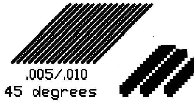 45 degree lines at 750 DPI mono