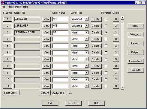 NETEX-G Main Menu