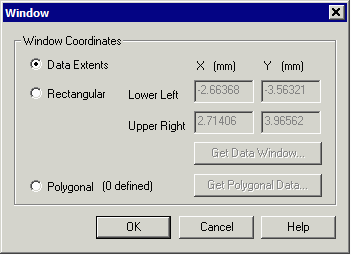 window selection - data extents