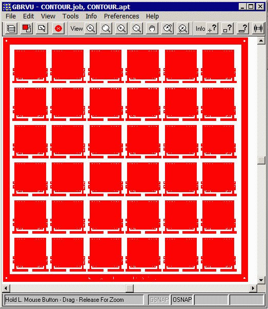 snapshot of the Gerber file, contour.gbr