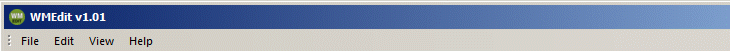 WMEdit Menu pulldowns
