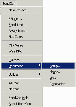 bondgen pulldown - document | setup