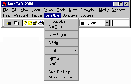 Smart Die Starts from an AutoCAD Menu Item