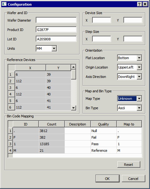 ASY to SEMI-E142 Configuration Dialog.