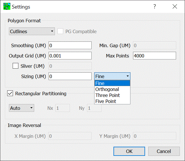 Boolean operation settings