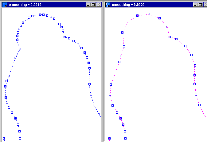 left smooth = 0.001 right smooth=0.002 inch