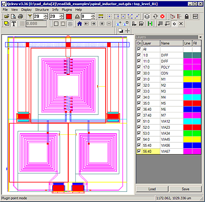 IC spiral inductor example